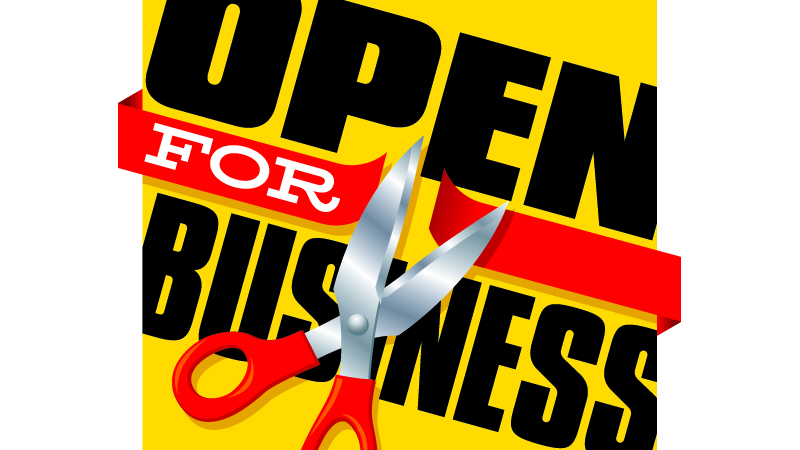 ribbon cutting open for business